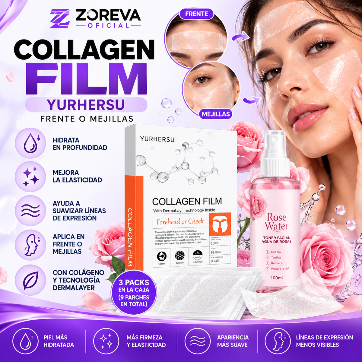 ✨ COLLAGEN FILM YURHERSU + AGUA DE ROSAS