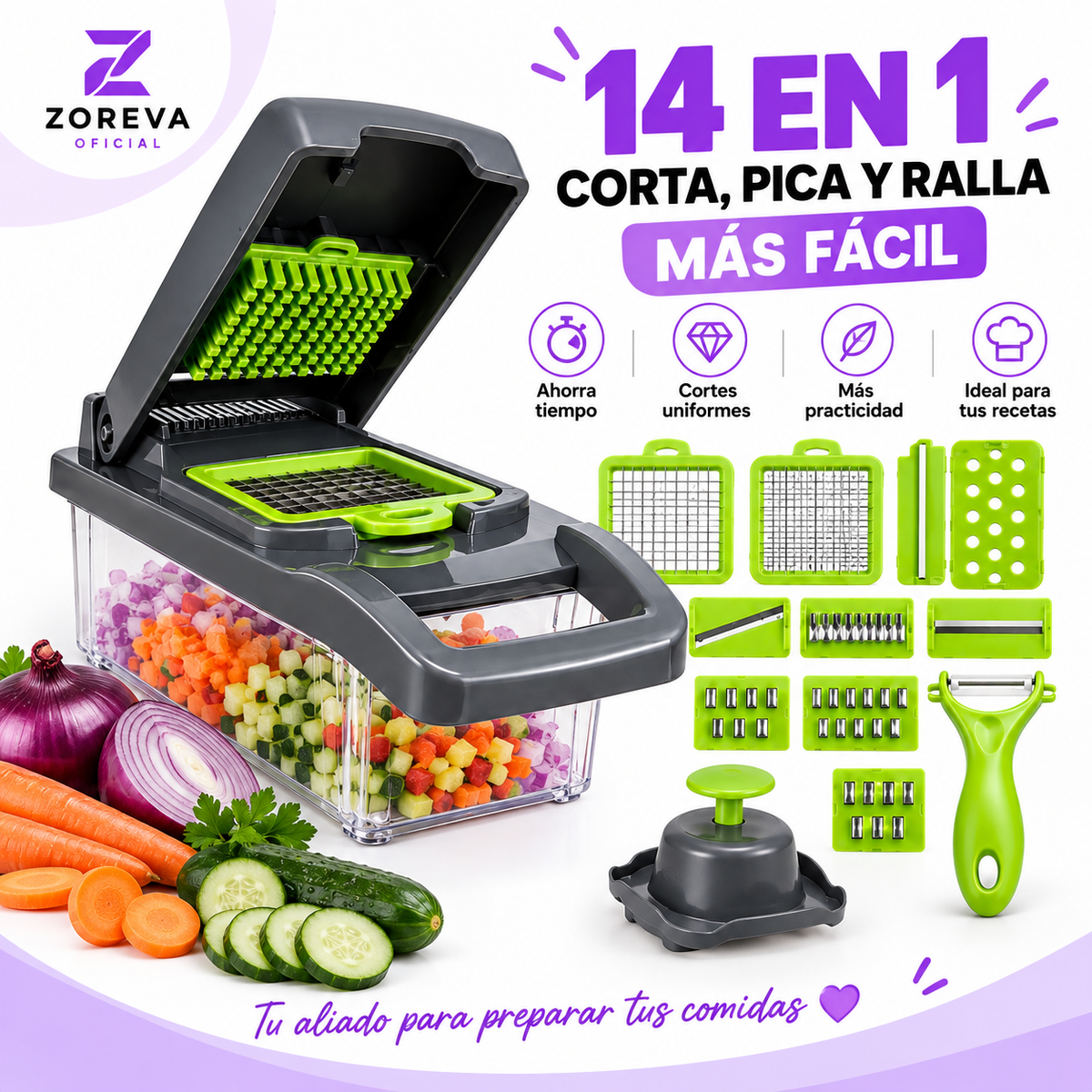 Picador Multifuncional 14 en 1