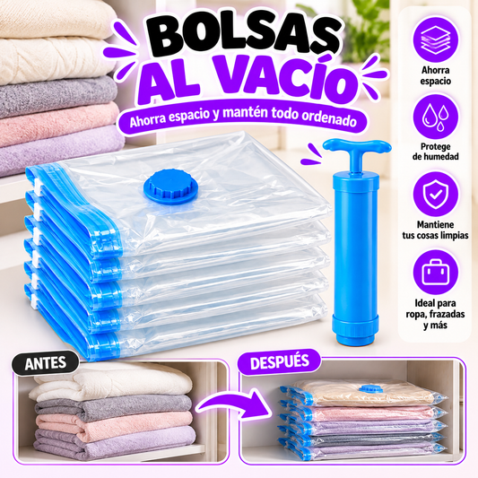 🧳 Bolsas de Almacenamiento al Vacío – Pack x5