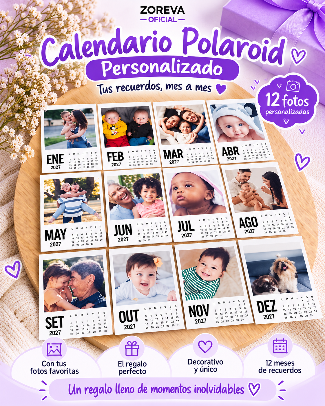 📸 Calendario Polaroid Personalizado