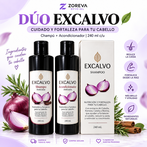 🌿 EXCALVO — DÚO ANTICAÍDA Y FORTALECIMIENTO CAPILAR