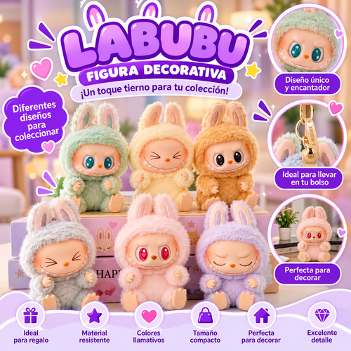 FIGURA DECORATIVA TIERNA ESTILO LABUBU ✨