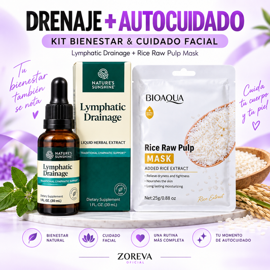 Lymphatic Drainage + mascarilla de arroz