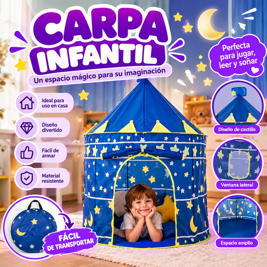 🏰 Carpa Infantil Castillo Azul
